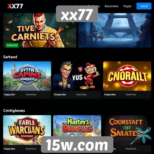 Jogos mais populares disponíveis em xx77